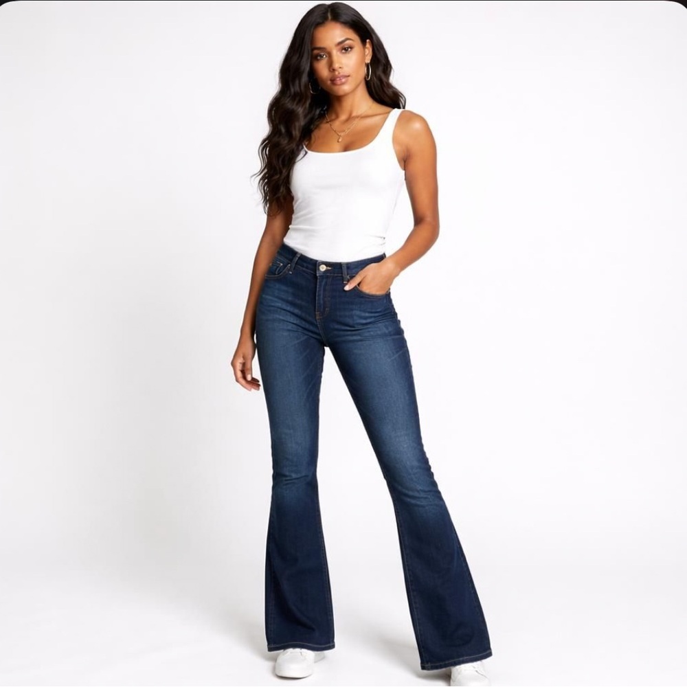 Calvin Klein Jeans Dark Blue Flared Women's Jeans Size 4